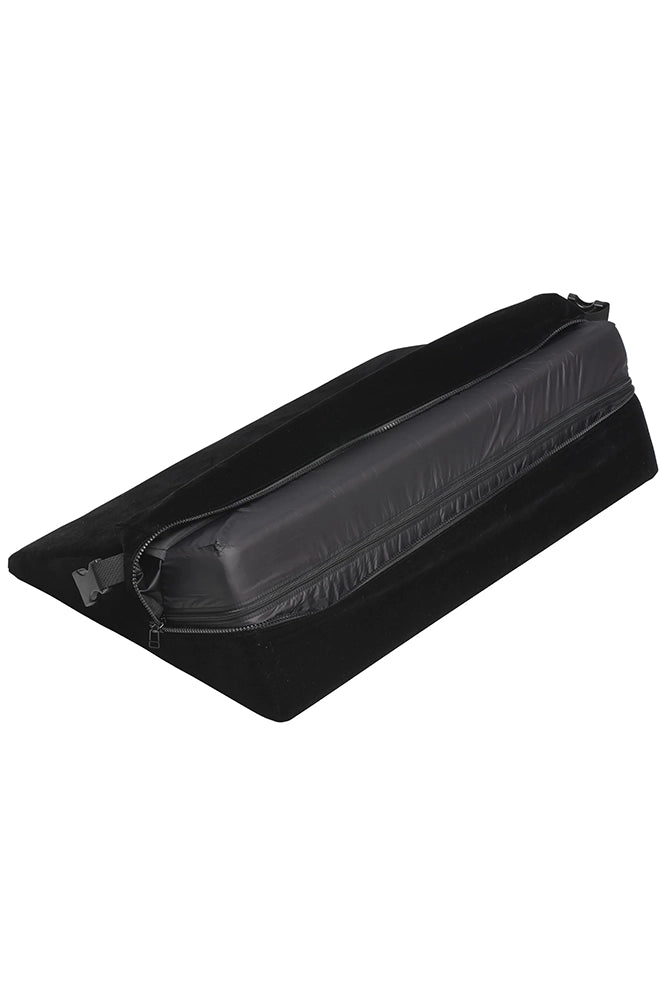 XR Brands - Bedroom Bliss - Bondage Cushion Position Aid with Restraints - Black - Stag Shop