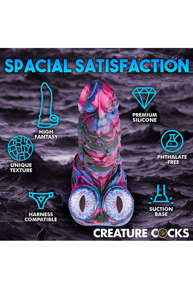 XR Brands - Creature Cocks - Alienoid Silicone Dildo - Multicolor - Stag Shop