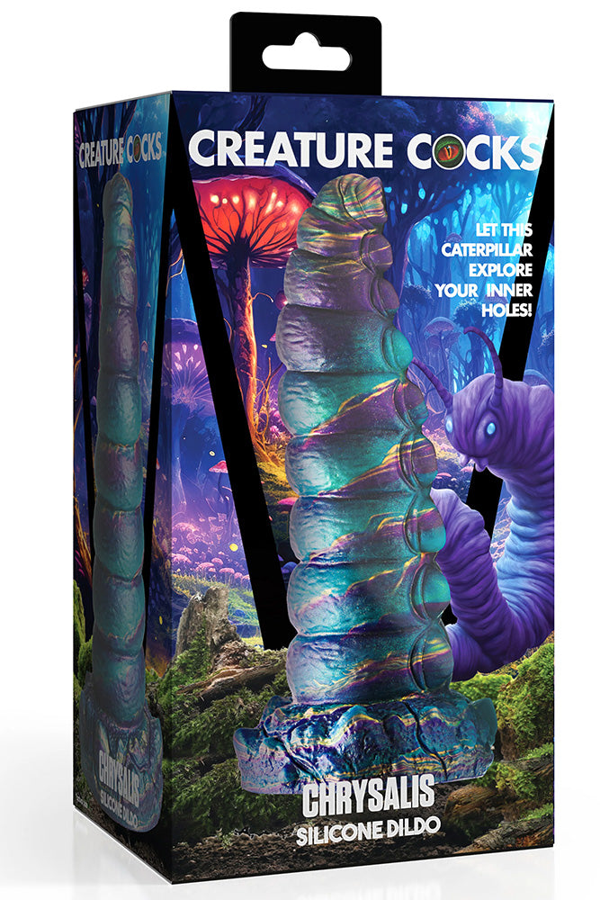 XR Brands - Creature Cocks - Chrysalis Silicone Dildo - Multicolour - Stag Shop