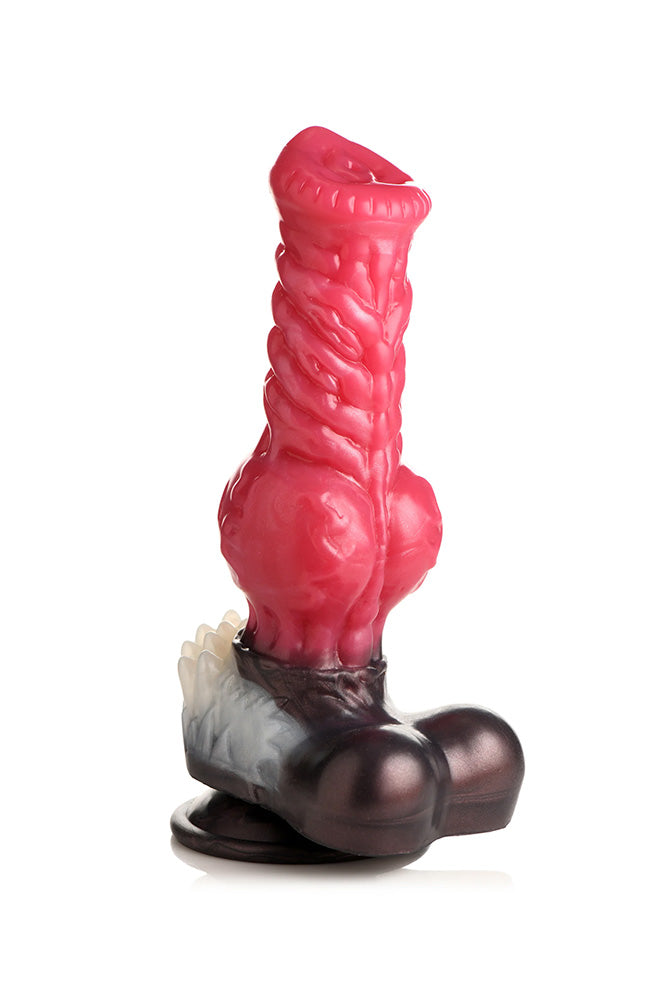 XR Brands - Creature Cocks - Cujo Canine Silicone Dildo - Red - Various Sizes - Stag Shop