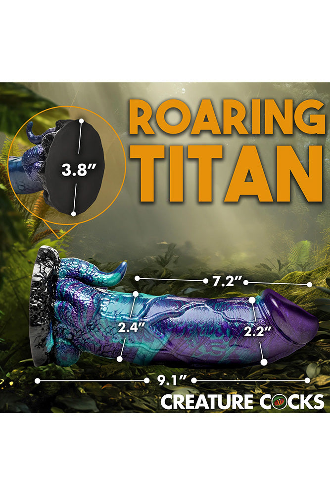 XR Brands - Creature Cocks - Dino Dick - Purple/Blue - Various Sizes - Stag Shop