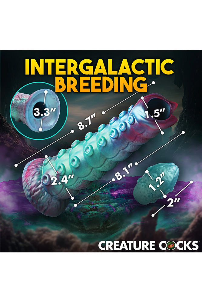 XR Brands - Creature Cocks - Galactic Breeder Ovipositor Silicone Dildo - Multicolour - Stag Shop
