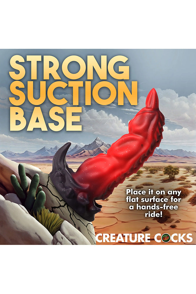 XR Brands - King Scorpion Silicone Dildo - Red/Black - Stag Shop