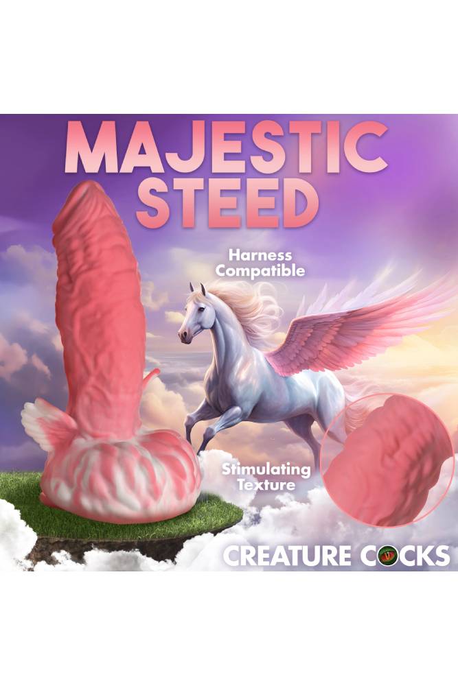 XR Brands - Creature Cocks - Pegasus Winged Dildo - Pink - Stag Shop
