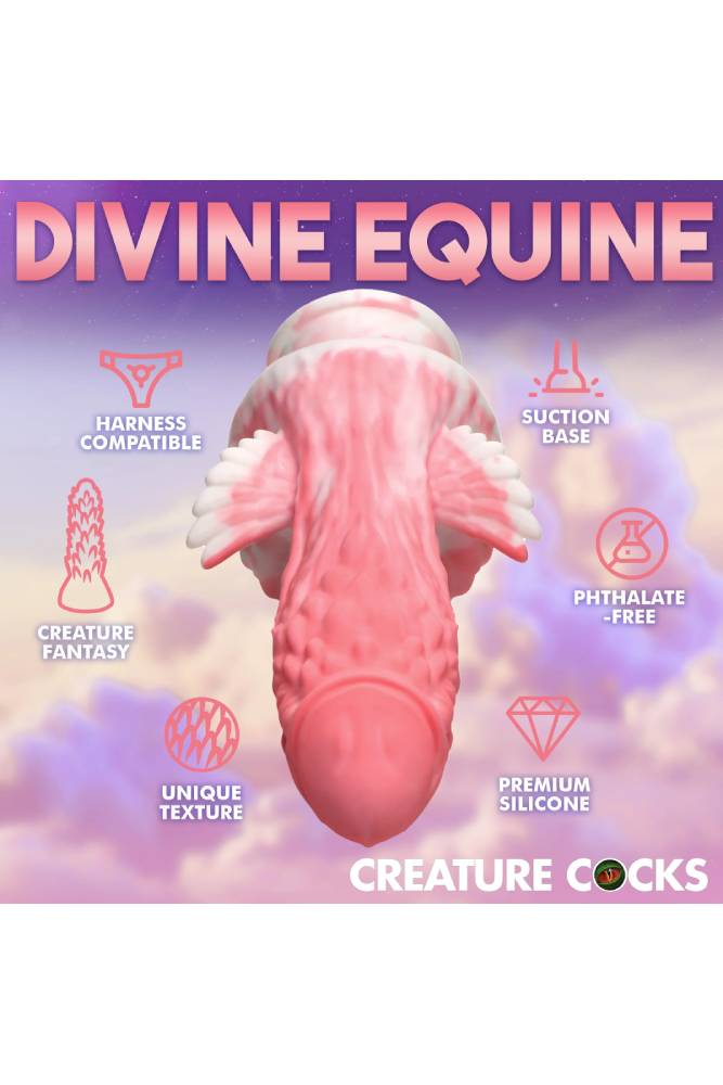 XR Brands - Creature Cocks - Pegasus Winged Dildo - Pink - Stag Shop