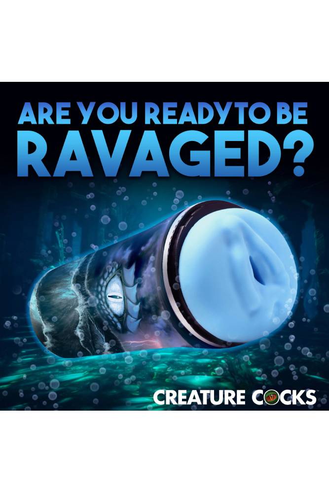 XR Brands - Creature Cocks - Pussidon Sea Monster Stroker - Blue - Stag Shop