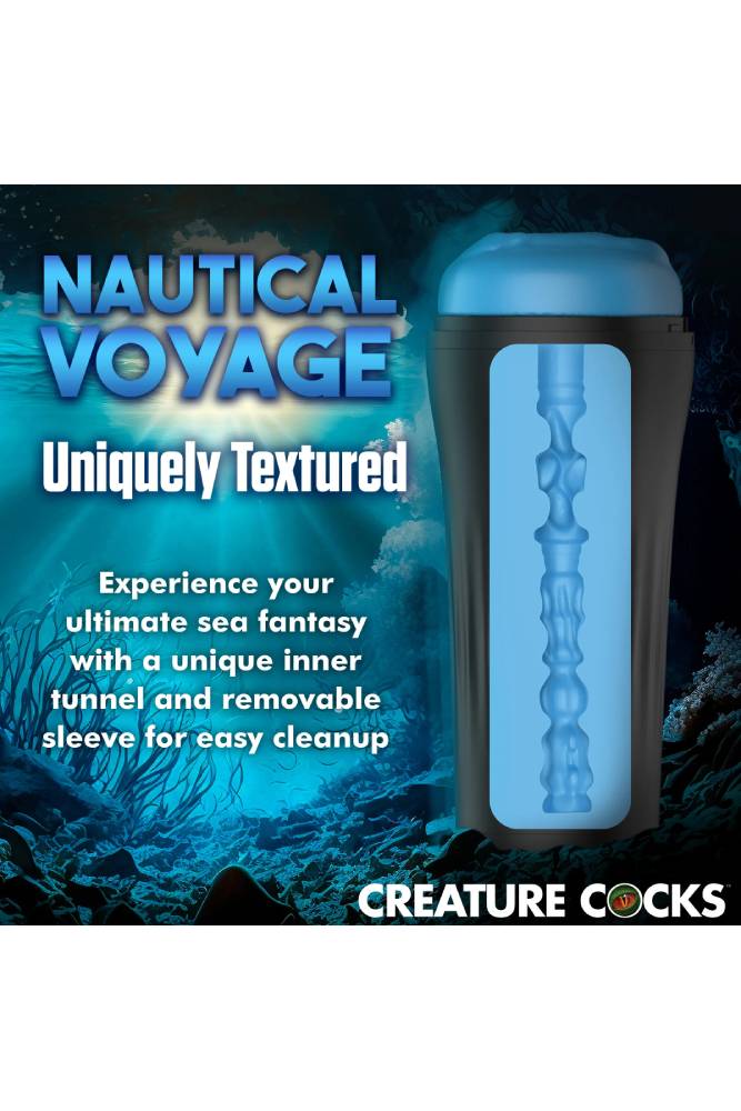 XR Brands - Creature Cocks - Pussidon Sea Monster Stroker - Blue - Stag Shop