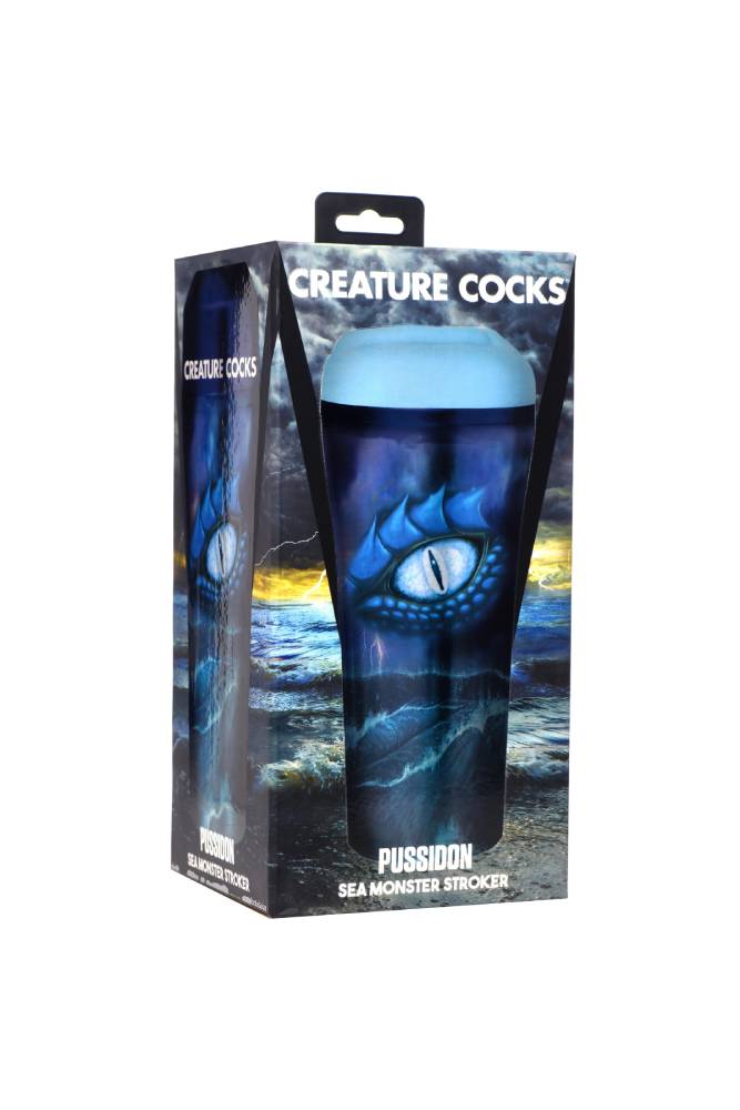 XR Brands - Creature Cocks - Pussidon Sea Monster Stroker - Blue - Stag Shop