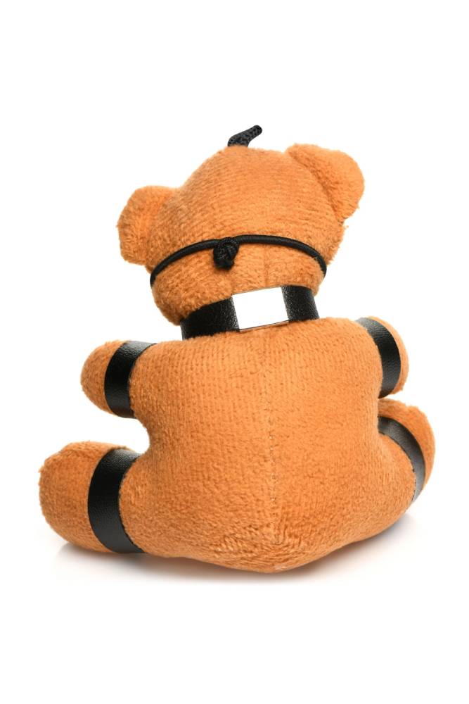 XR Brands - Master Series - Gagged Teddy Bear Keychain - Brown - Stag Shop