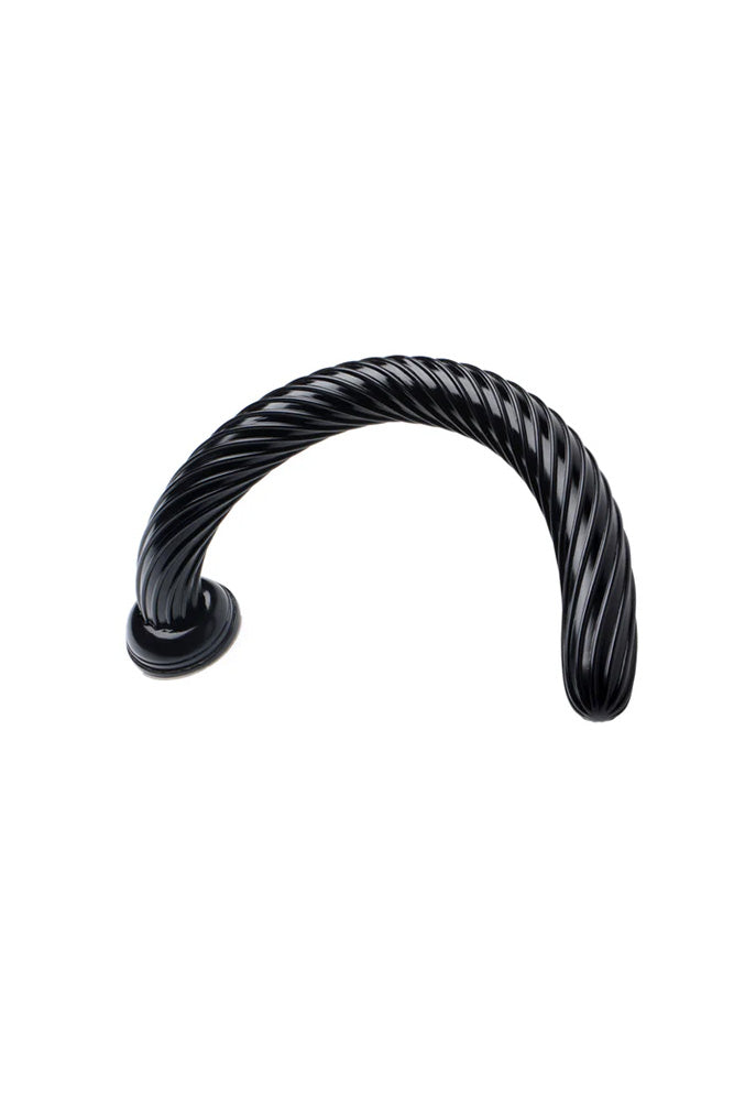 XR Brands - Hosed - Spiral Anal Snake Dildo - 19 inch - Black - Stag Shop