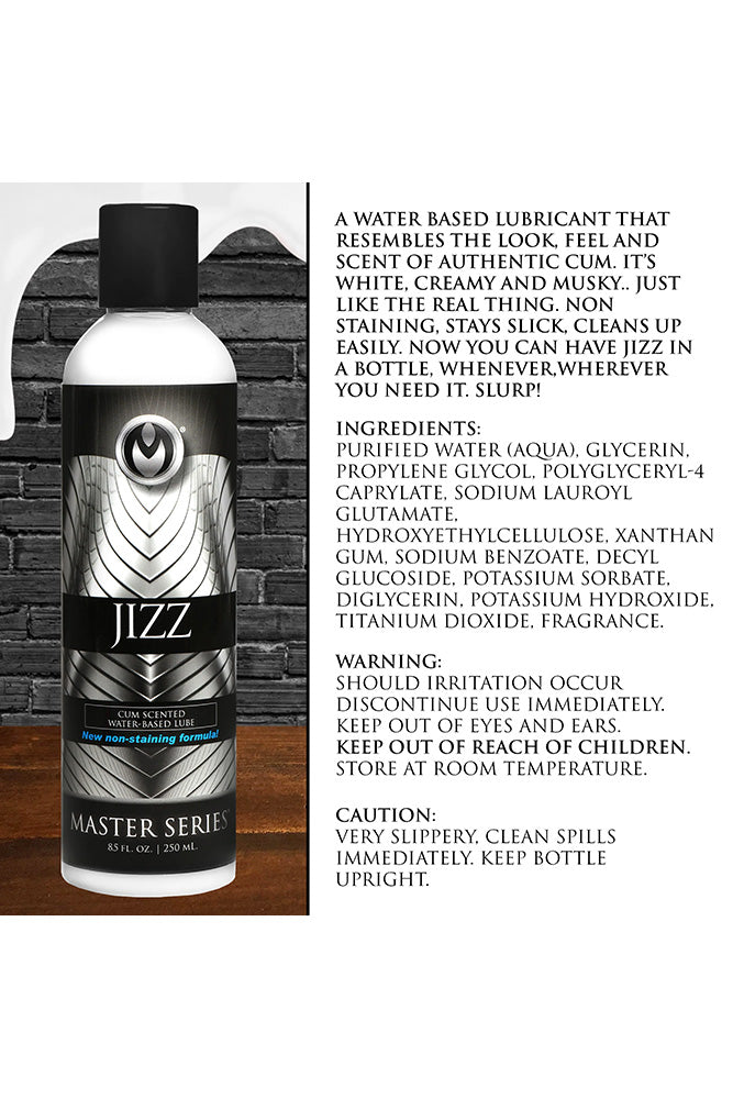XR Brands - Master Series - Jizz Water-Based Cum scented Lube - 8.5oz - Stag Shop