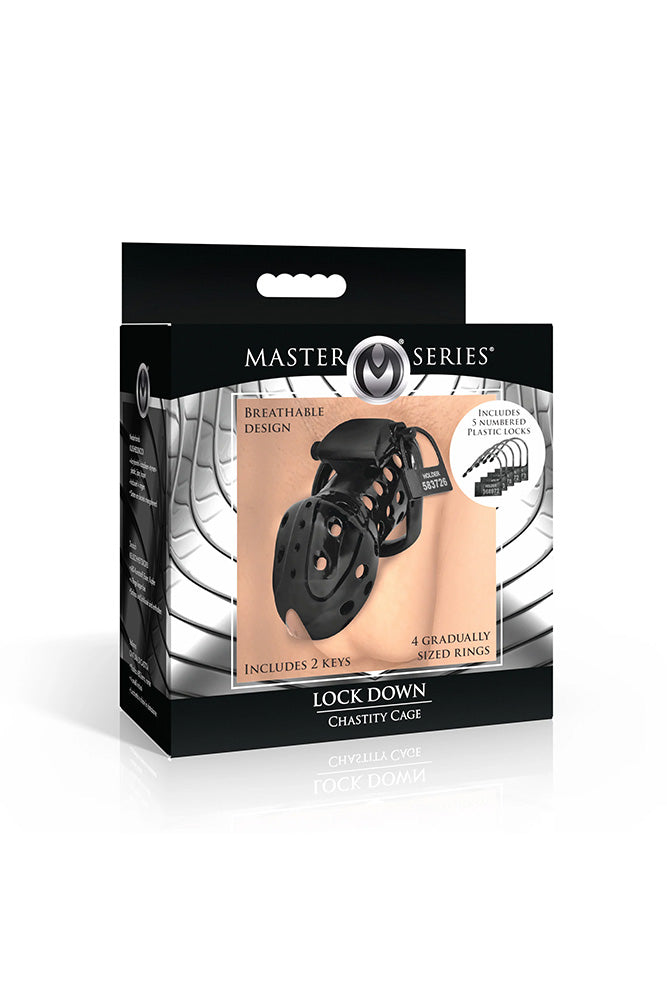XR Brands - Master Series - Lock Down Chastity Cage - Stag Shop
