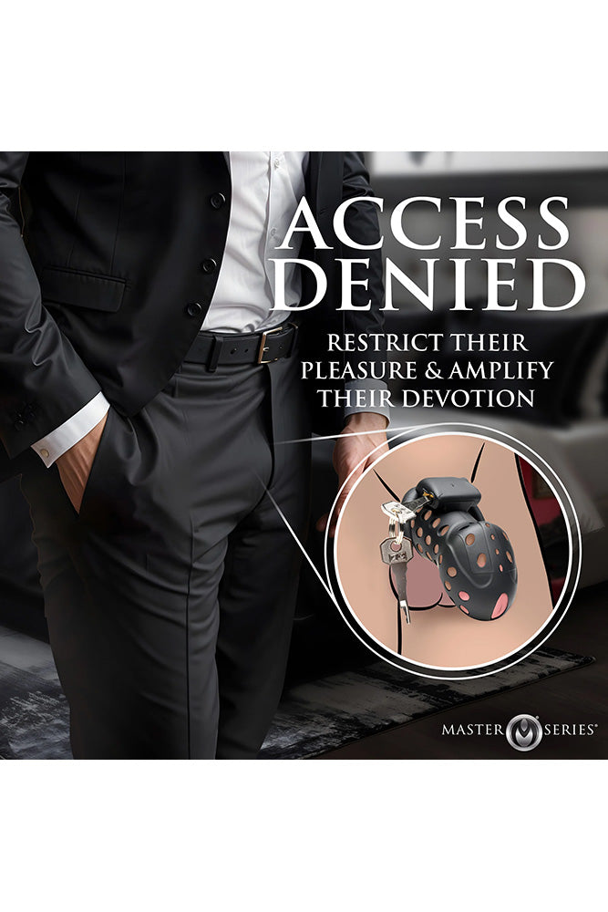 XR Brands - Master Series - Lock Down Chastity Cage - Stag Shop