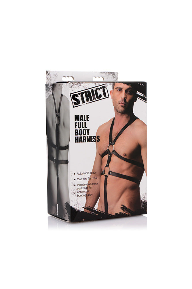 XR Brands - Strict - Male Body Harness - Black - Stag Shop
