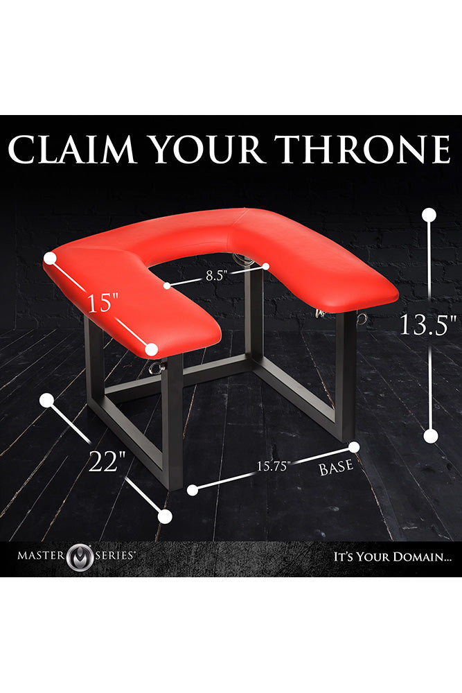 XR Brands - Master Series - Face Rider Queening Chair - Red - Stag Shop