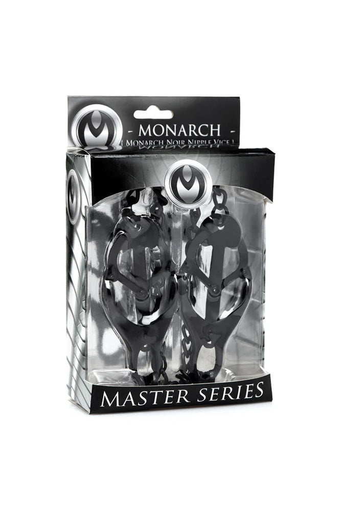 XR Brands - Master Series - Monarch Noir - Nipple Vice - Black - Stag Shop