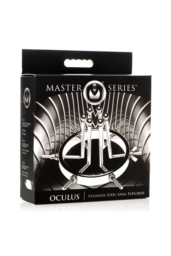 XR Brands - Master Series - Oculus Stainless Steel Anal Explorer - Silver - Stag Shop