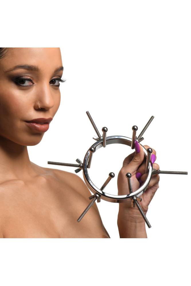 XR Brands - Master Series - Oculus Stainless Steel Anal Explorer - Silver - Stag Shop