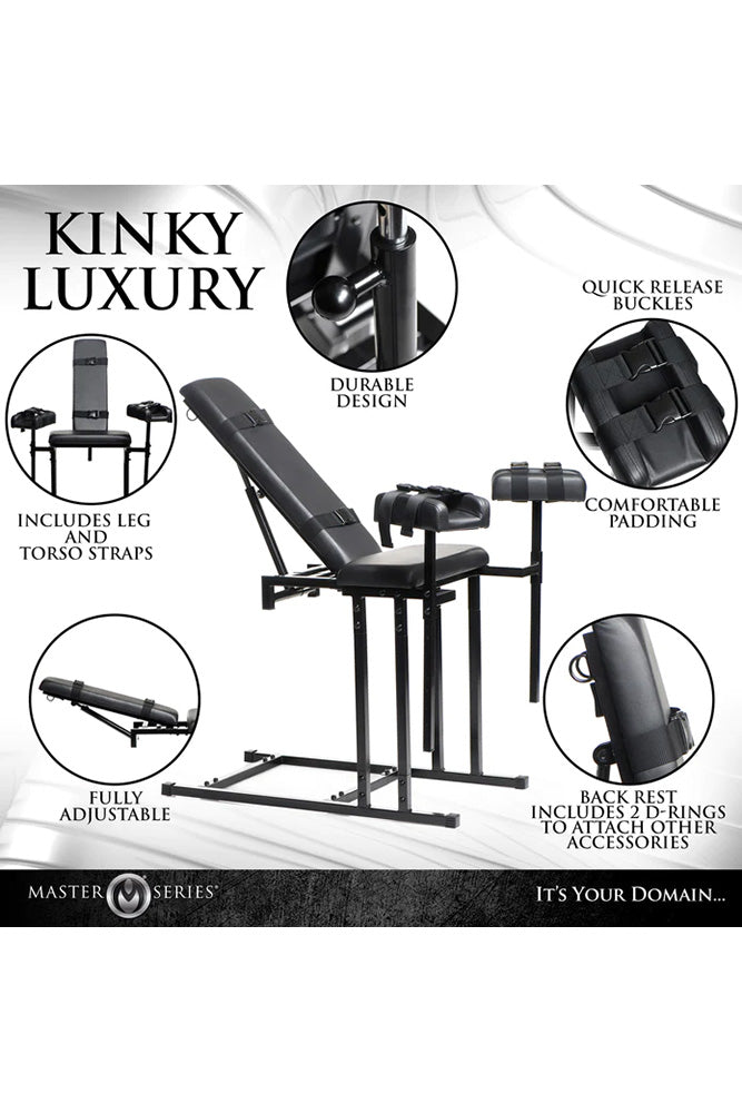 XR Brands Master Series - Extreme Obedience Chair - Black - Stag Shop
