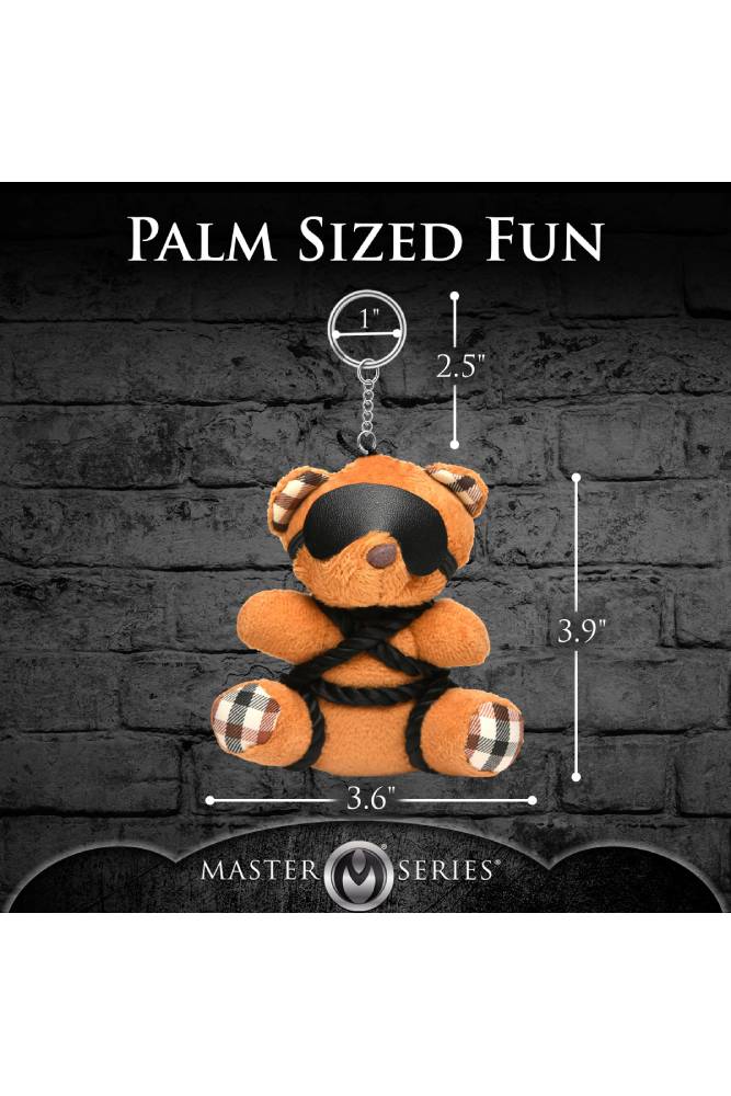XR Brands - Master Series - Rope Teddy Bear Keychain - Brown - Stag Shop