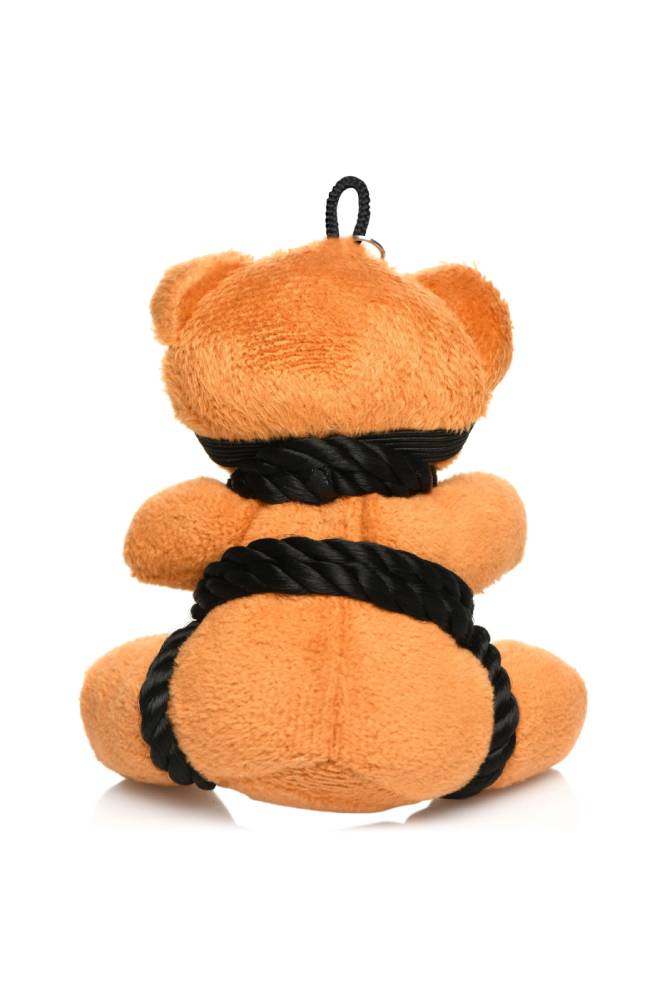 XR Brands - Master Series - Rope Teddy Bear Keychain - Brown - Stag Shop
