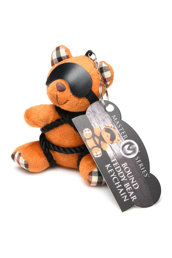 XR Brands - Master Series - Rope Teddy Bear Keychain - Brown - Stag Shop