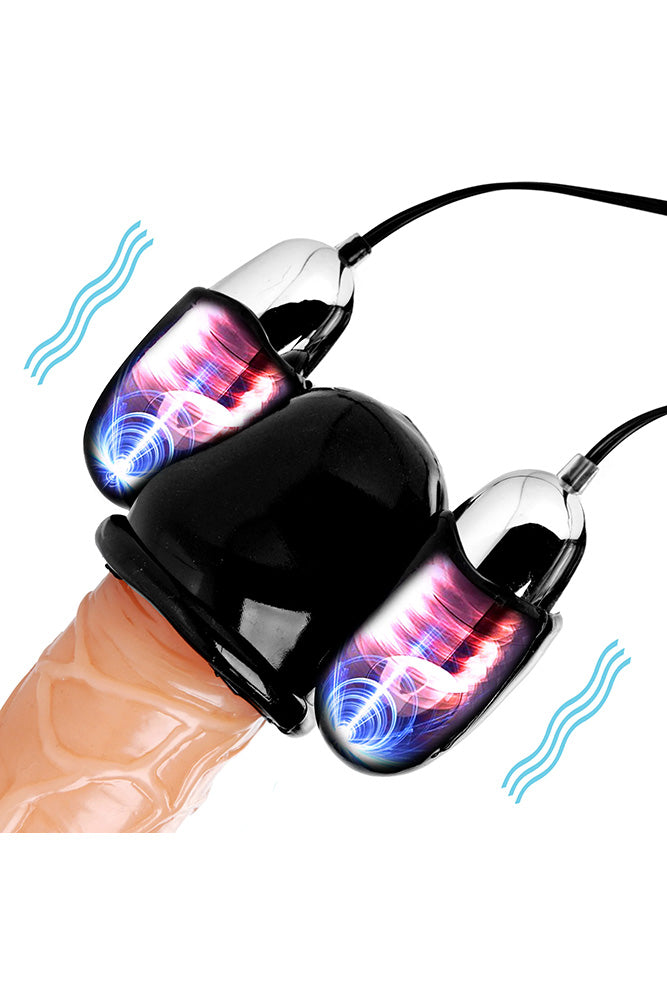 XR Brands - Trinity Vibes - Vibrating Penis Head Teaser Vibrator - Black - Stag Shop