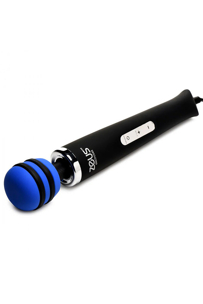 XR Brands - Zeus - E-Stim Vibrating Wand Massager -Black - Stag Shop