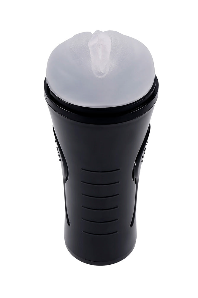 Zero Tolerance - Hold Tight Squeezable Vibrating Stroker - Black/Clear - Stag Shop