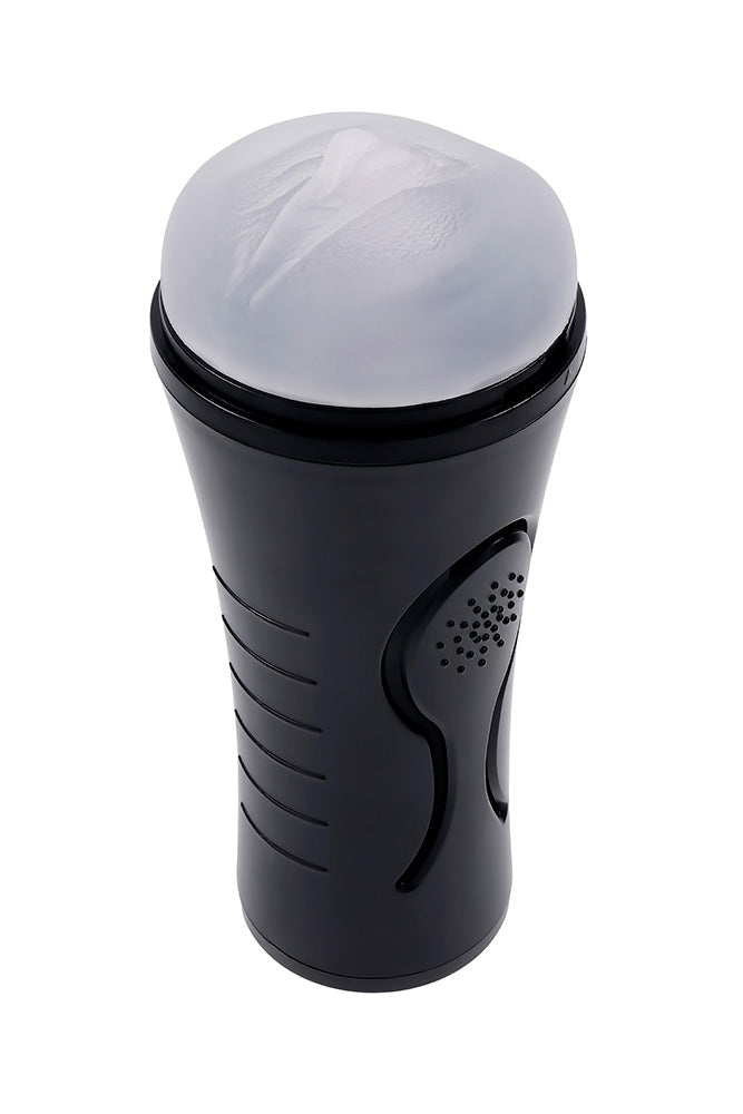 Zero Tolerance - Hold Tight Squeezable Vibrating Stroker - Black/Clear - Stag Shop