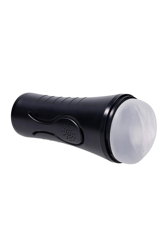 Zero Tolerance - Hold Tight Squeezable Vibrating Stroker - Black/Clear - Stag Shop