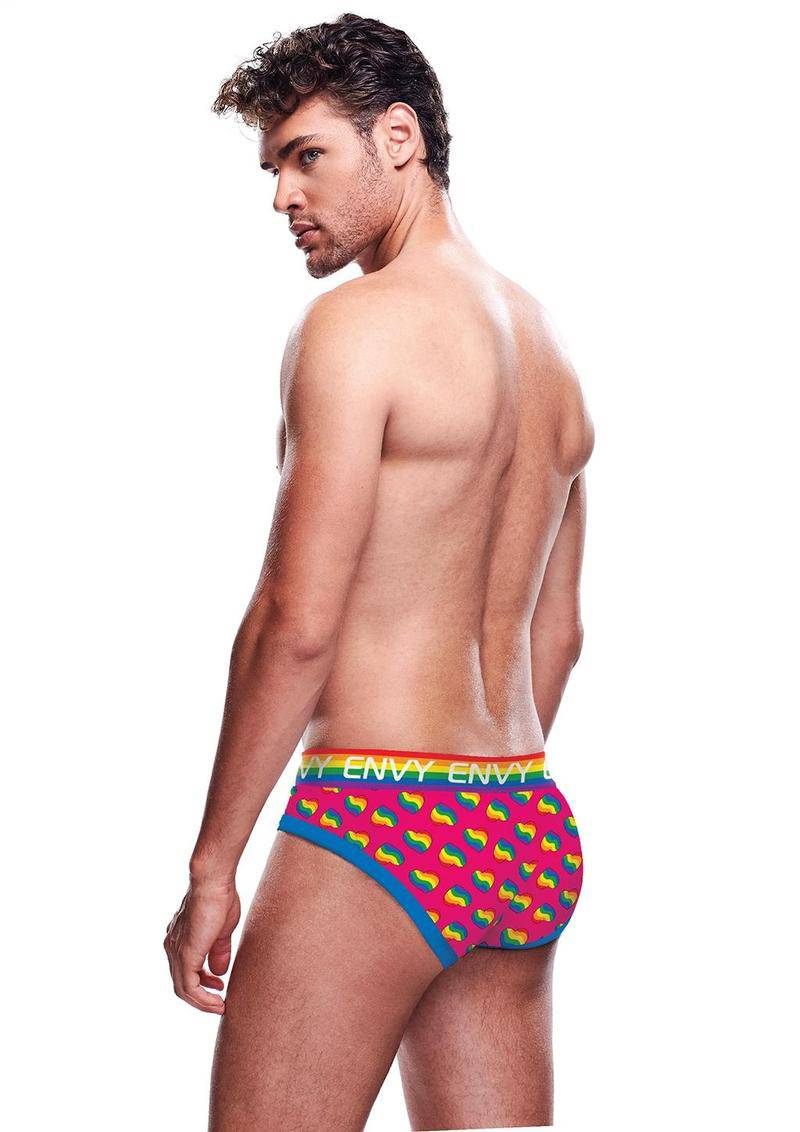 X-Gen - BLE302 - Rainbow Hearts Brief - Stag Shop