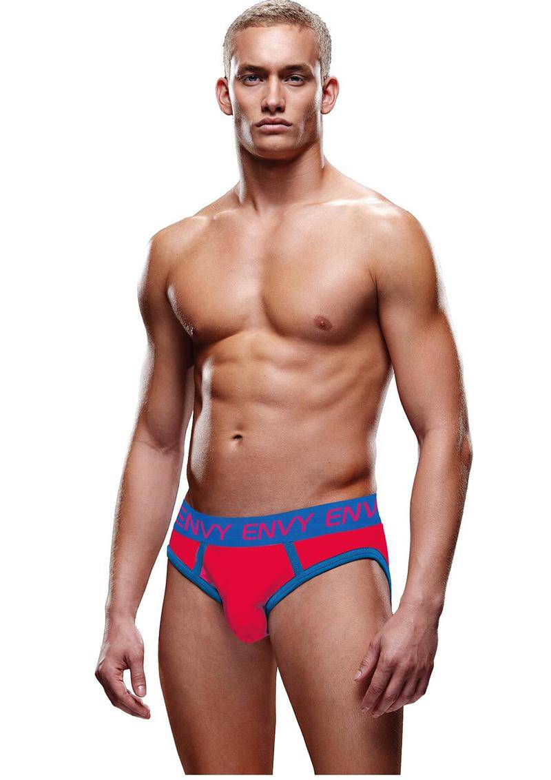 X-Gen - BLE308 - Solid Envy Jock - Red/Blue - Stag Shop