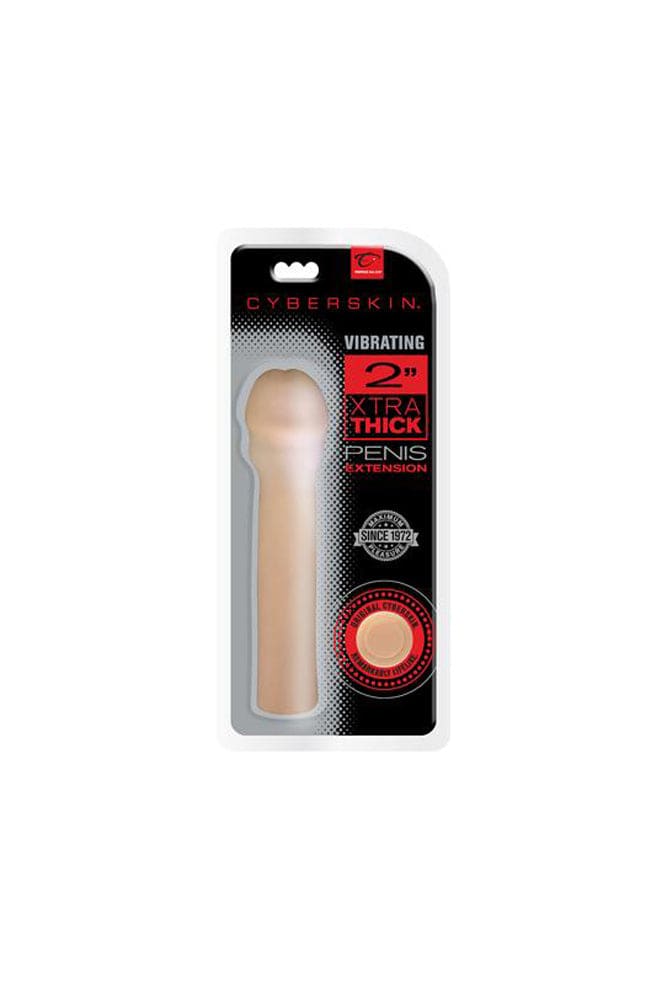 Topco - Cyberskin - 2 Inch Xtra Thick Vibrating Penis Extension - Light - Stag Shop