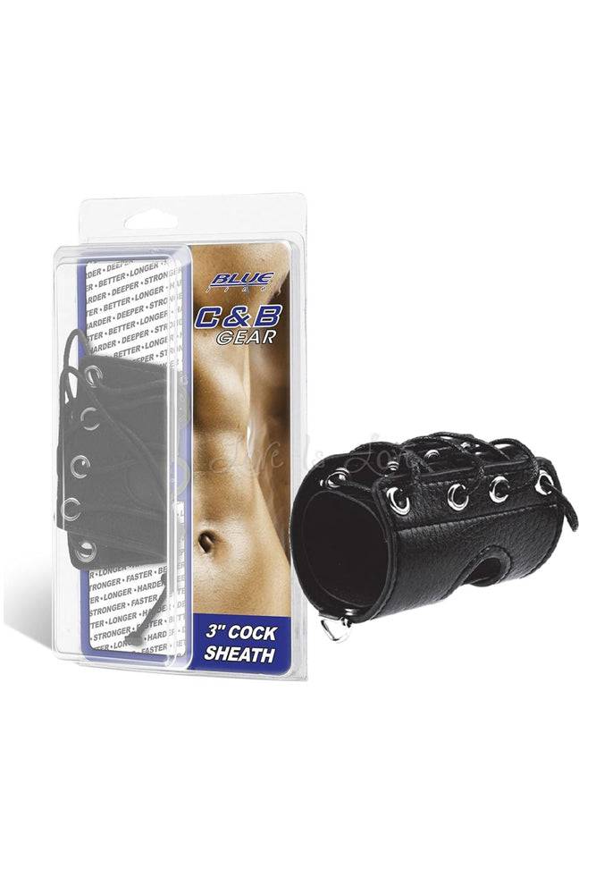 Electric Eel - Blue Line - 3 inch Cock Sheath - Black - Stag Shop