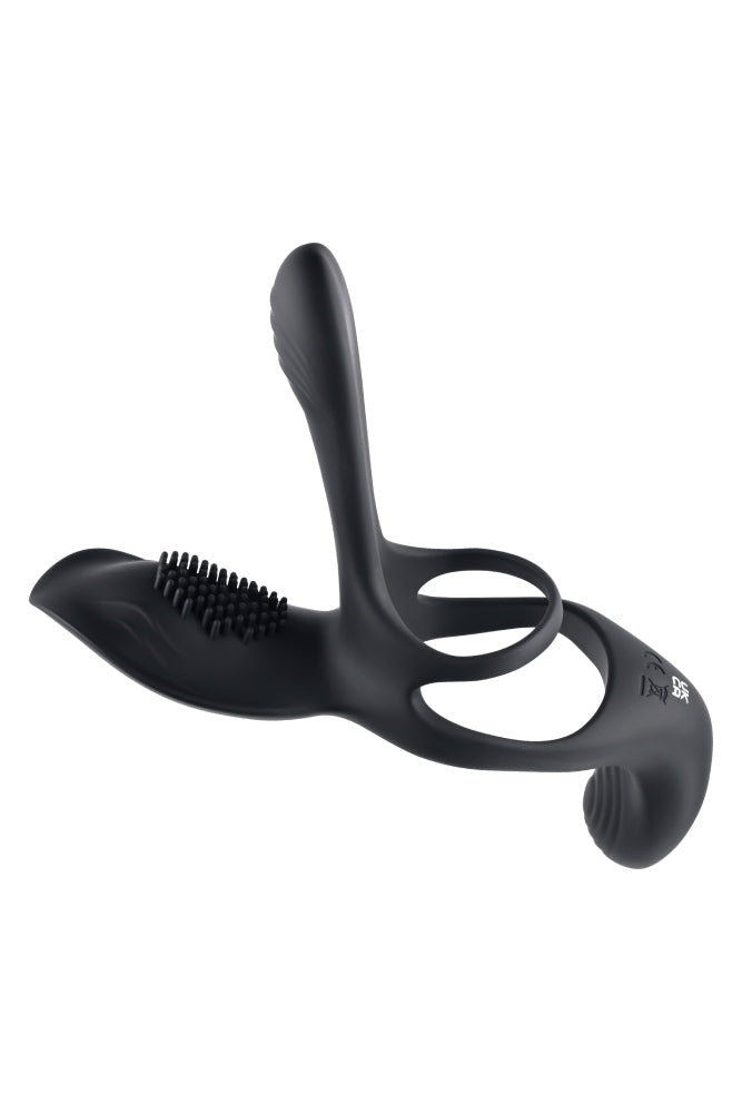 Playboy - The 3 Way Vibrating Cock Ring with Remote Control - Black - Stag Shop