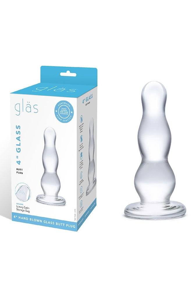 Gläs - 4-inch Glass Butt Plug - Clear - Stag Shop