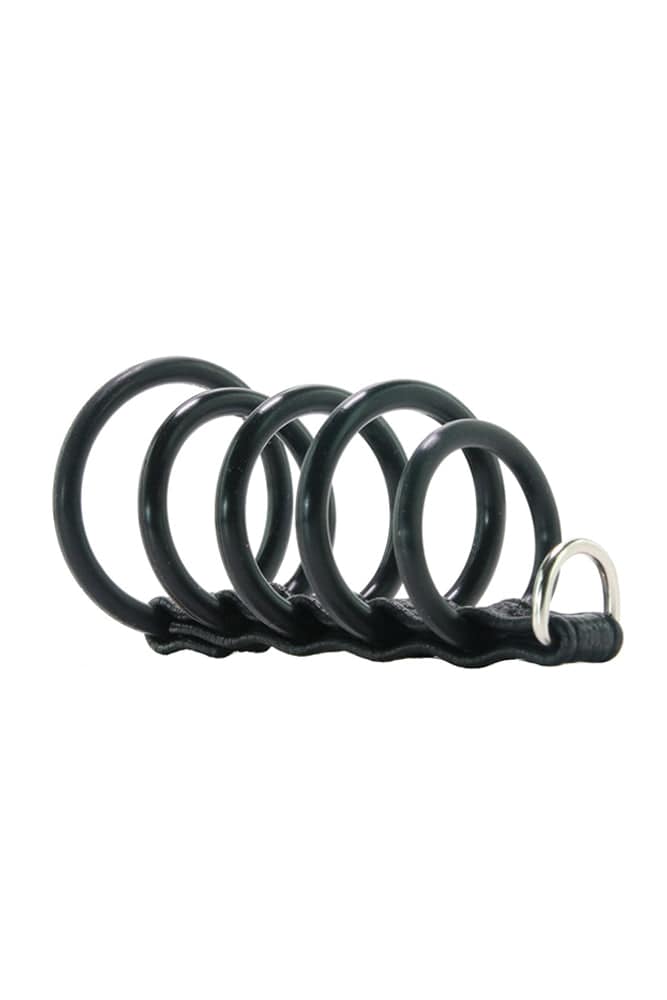 Electric Eel - Blue Line - 5 Ring Rubber Gates Of Hell Cock Cage With Lead - Stag Shop
