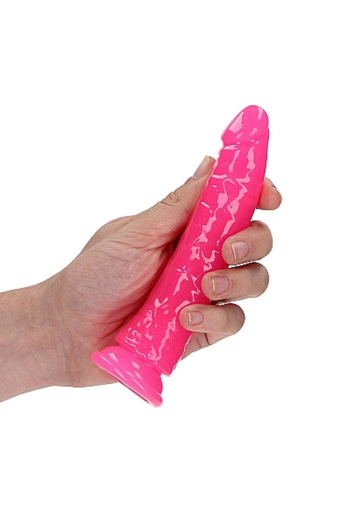 Shots Toys - Real Rock - 6" Glow in the Dark Slim Realistic Dildo with Suction Cup - Stag Shop