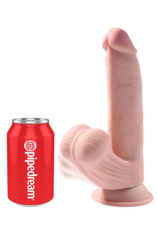 Pipedream - King Cock Plus - 8-inch Triple Density Dildo With Swinging Balls - Stag Shop