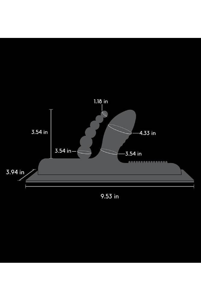 Cowgirl - Buckwild - Double Penetration Silicone Attachment - Black - Stag Shop