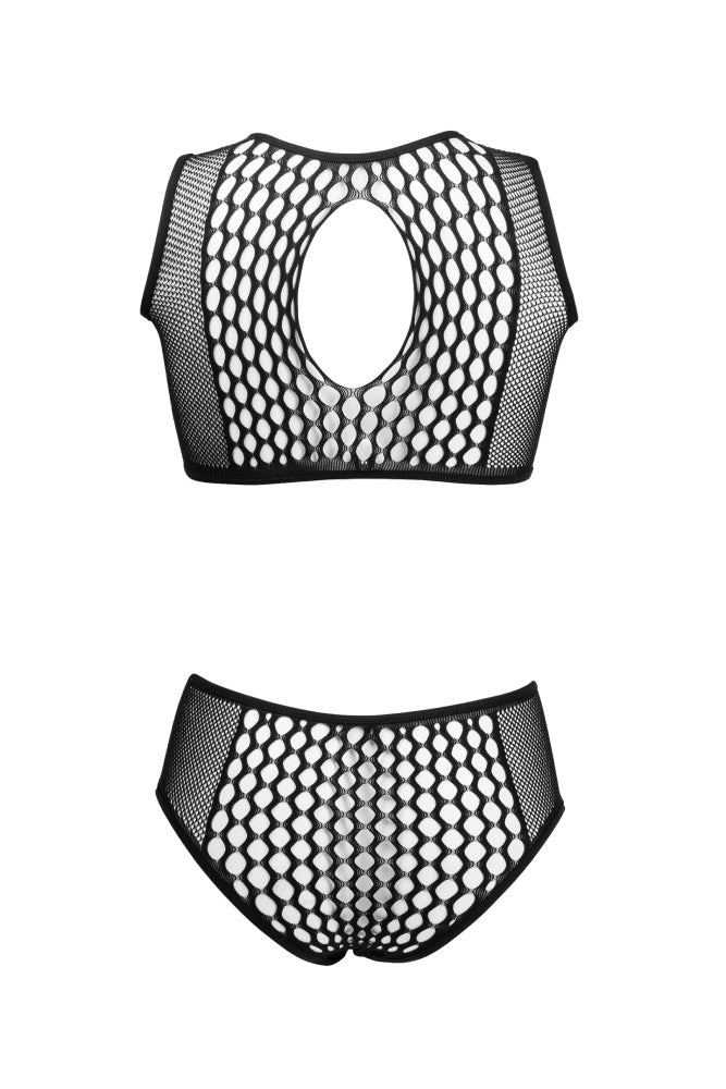 Shots Toys - Le Désir - DES027X - Key-Hole Bra Set - OS/XL - Black - Stag Shop