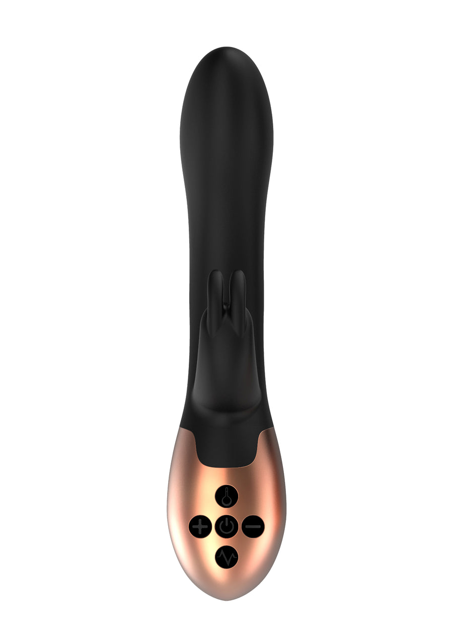 Shots Toys - Elegance - Opulent Heating Rabbit Vibrator - Black - Stag Shop