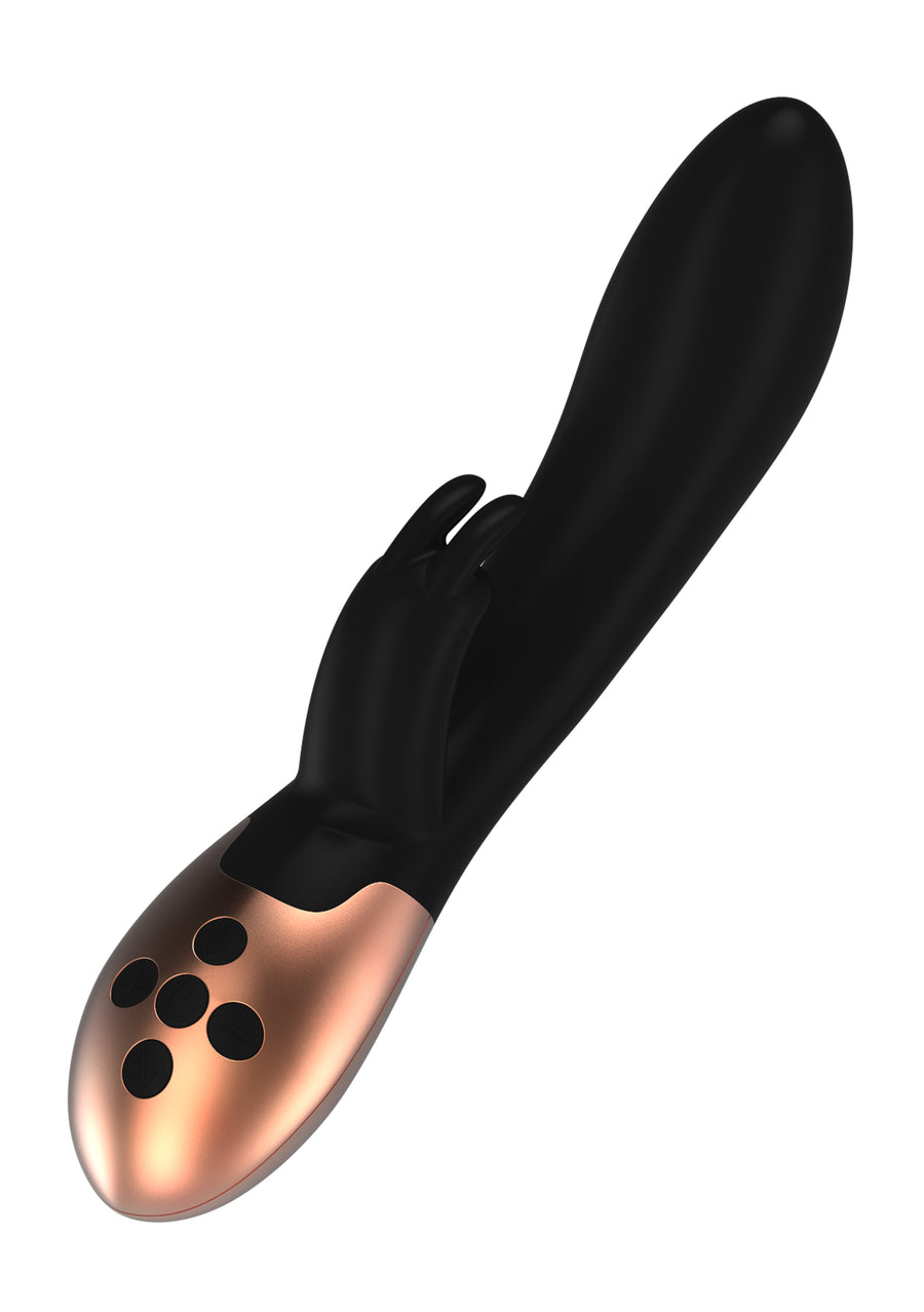 Shots Toys - Elegance - Opulent Heating Rabbit Vibrator - Black - Stag Shop