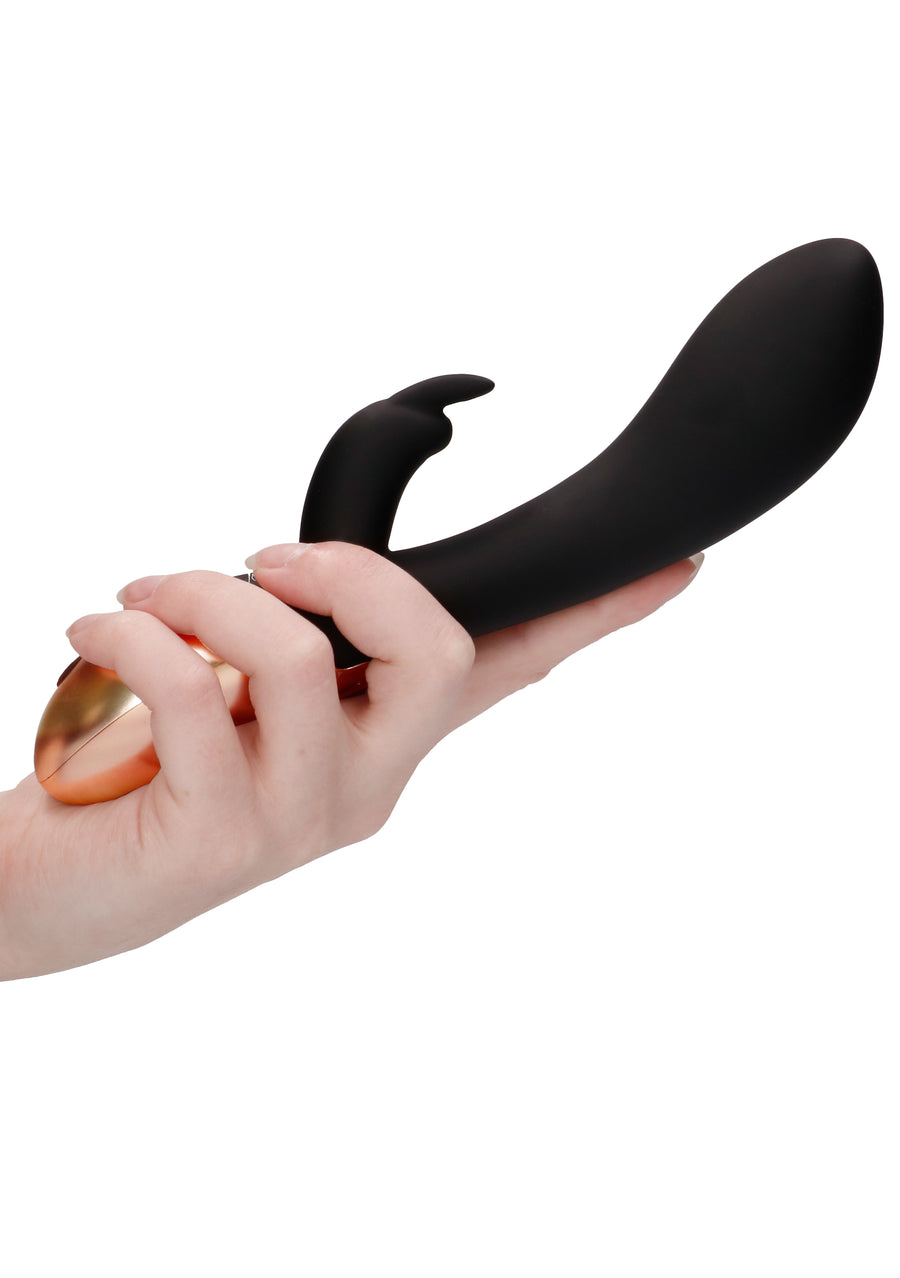 Shots Toys - Elegance - Opulent Heating Rabbit Vibrator - Black - Stag Shop