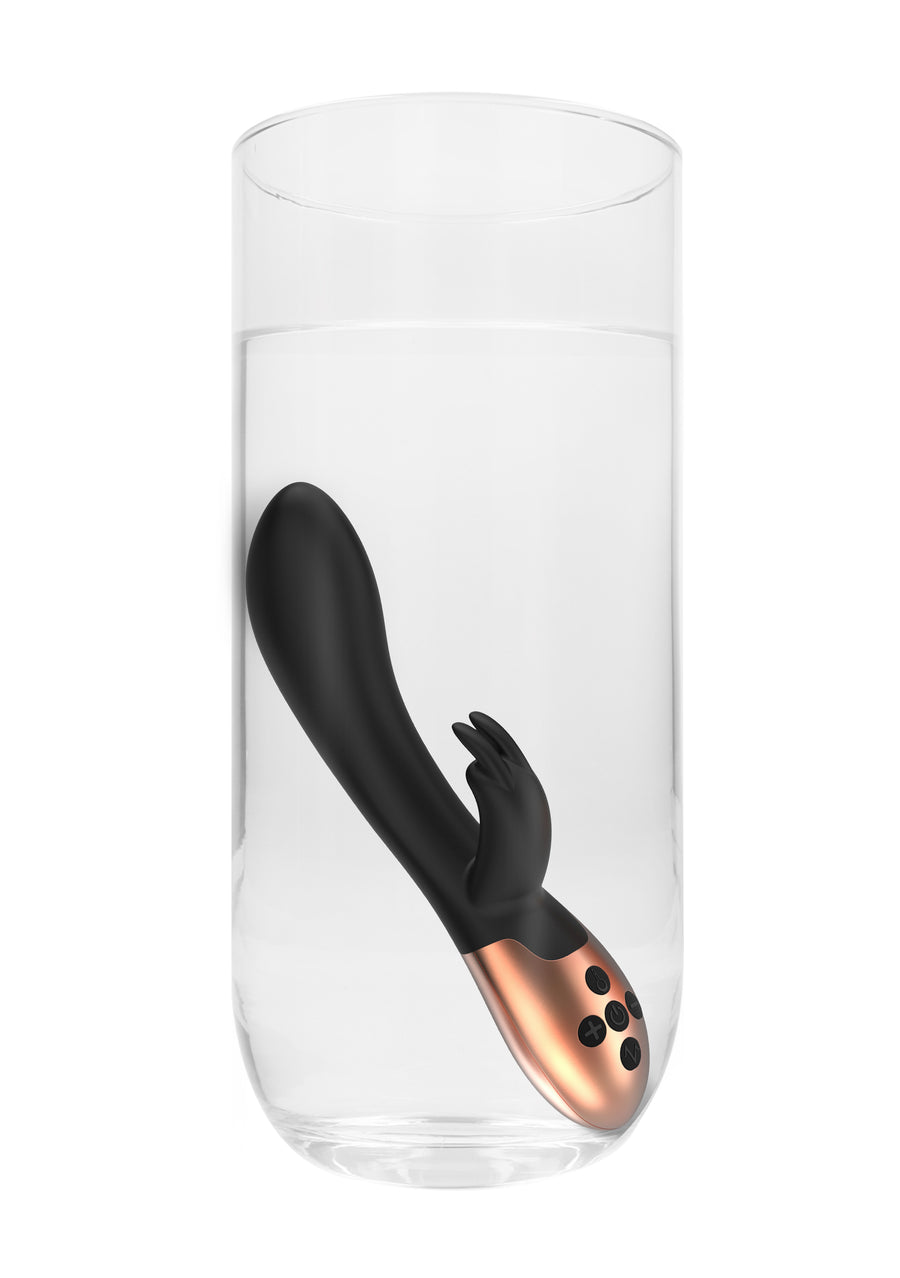 Shots Toys - Elegance - Opulent Heating Rabbit Vibrator - Black - Stag Shop