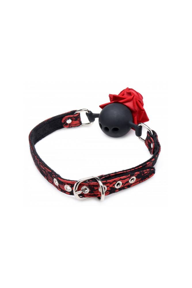 XR Brands - Master Series - Full Bloom Rose Ball Gag - Red - Stag Shop