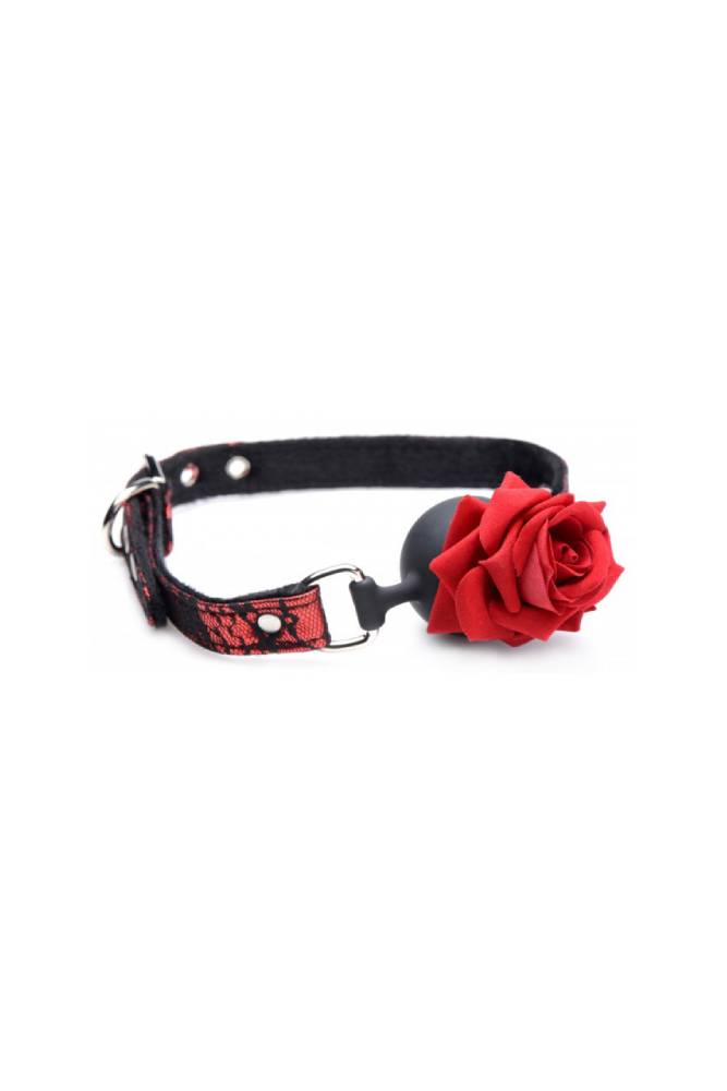 XR Brands - Master Series - Full Bloom Rose Ball Gag - Red - Stag Shop