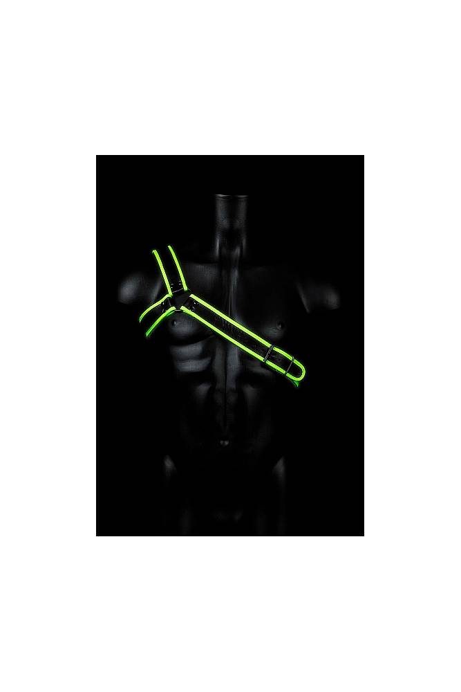 Ouch by Shots Toys - Gladiator Harness - Glow in the Dark - Stag Shop