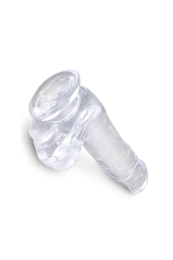 Pipedream - King Cock - Realistic Dildo with Balls - 6 inch - Clear - Stag Shop